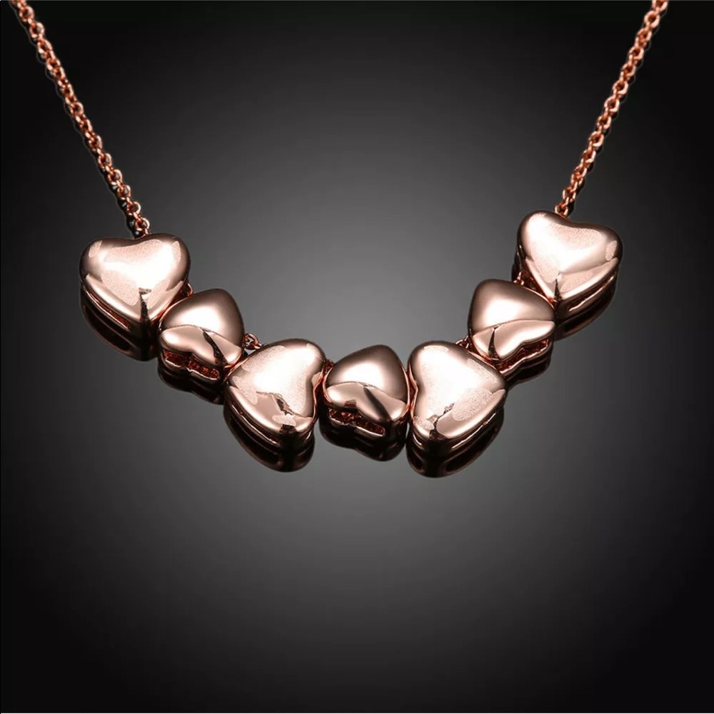 Rose Gold plated necklace heart pendant